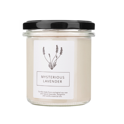 mysterious lavender soy wax candle Hagi
