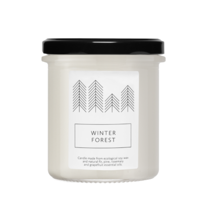 winter forest soy wax candle Hagi