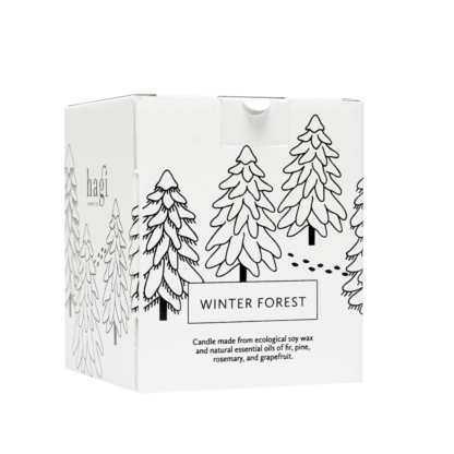 winter forest soy wax candle Hagi